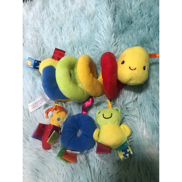 TAGGIES BABY Plush Toy Animal Inchworm Caterpillar Frog Butterfly Lovey Toy - Picture 1 of 6